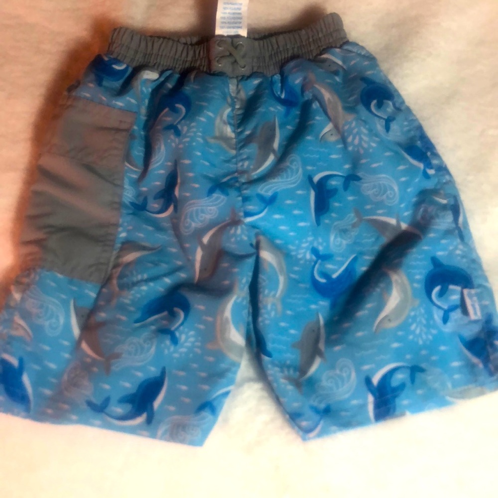 IPLAY- swim trunks w swim diaper- Dolphins- 3T